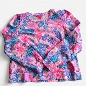 Lilly Pulitzer Women's Jansen Sweatshirt Top Sz. XL Pink Snappy Turtle NWOT